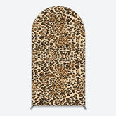Aperturee - Aperturee Abstract Leopard Print Happy Birthday Arch Backdrop